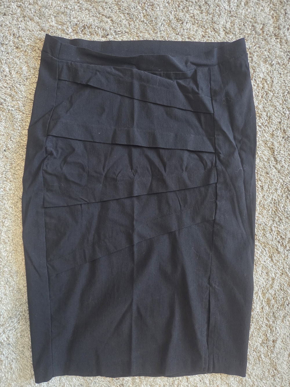 Suzy Shier Black Paneled Pencil Skirt